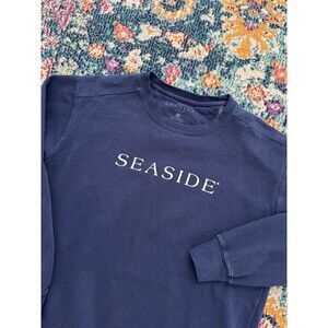 Seaside Style 30A Crewneck Sweatshirt Mens Small Blue New Town Old Ways USA Made